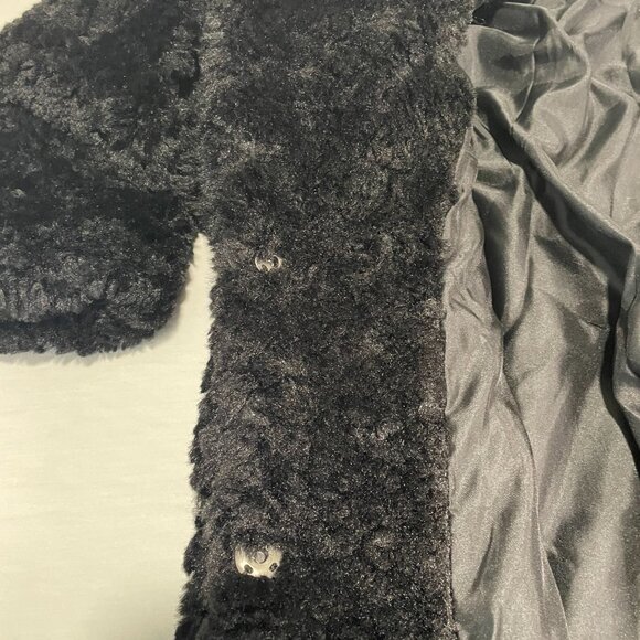 Forever 21 Black Faux Fur Coat – Soft Plush Long Sleeve Jacket – Size 2X - Picture 5 of 8